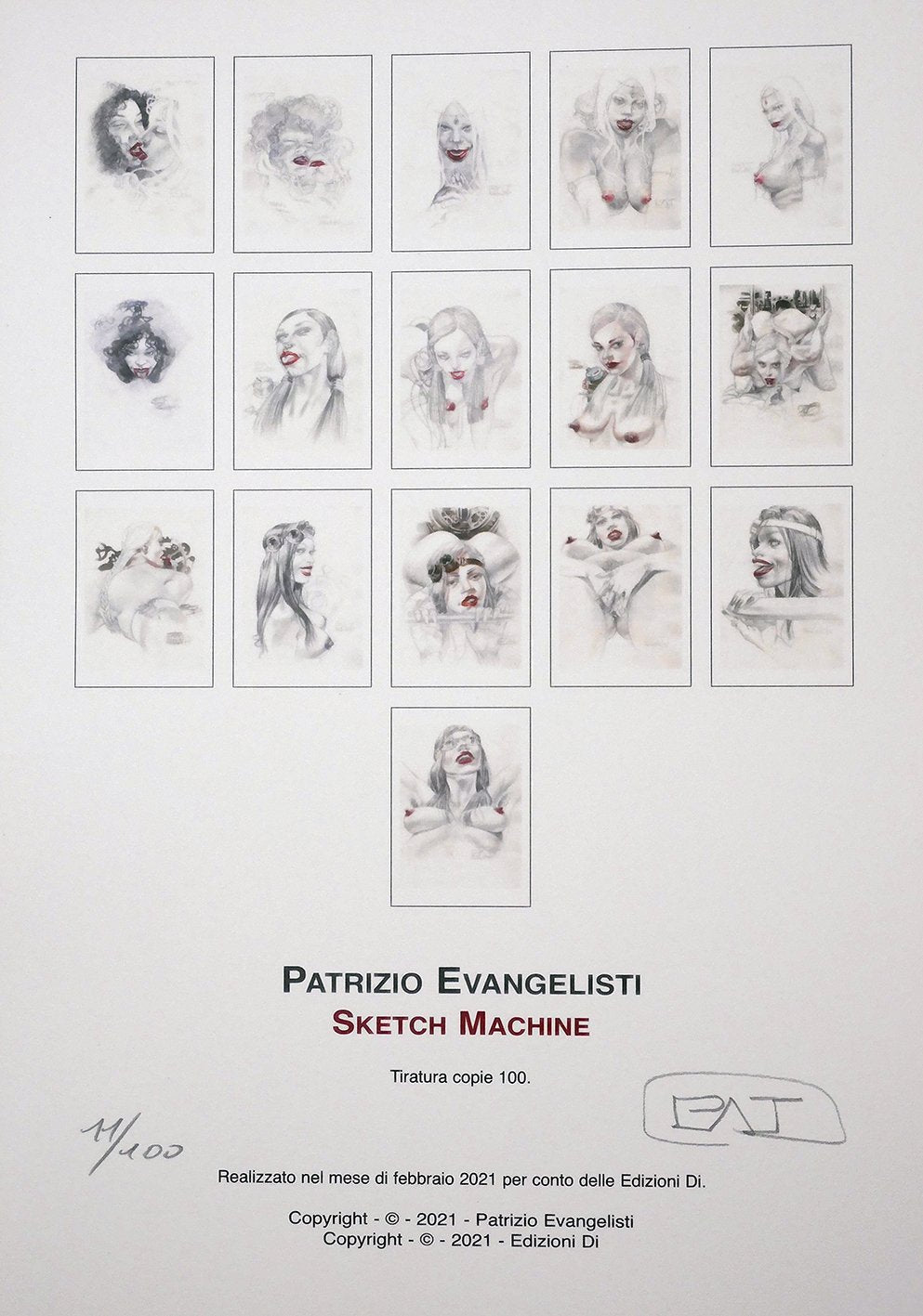 Portfolio Sketch Machine with Original Drawing 23 