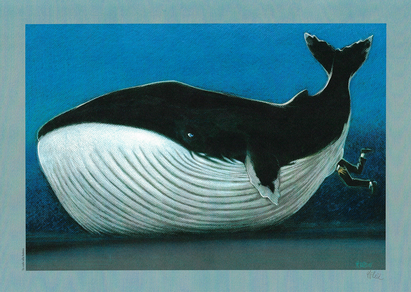 Frezzato  stampa firmata dal Bestiario In culo alla balena