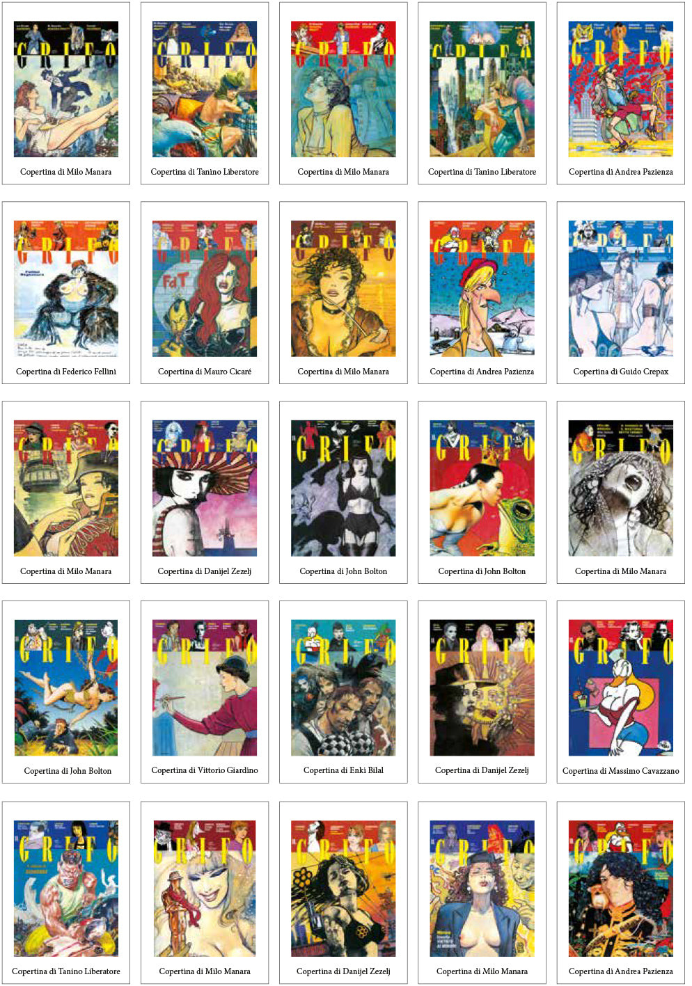 Il Grifo Tutte le copertine portfolio