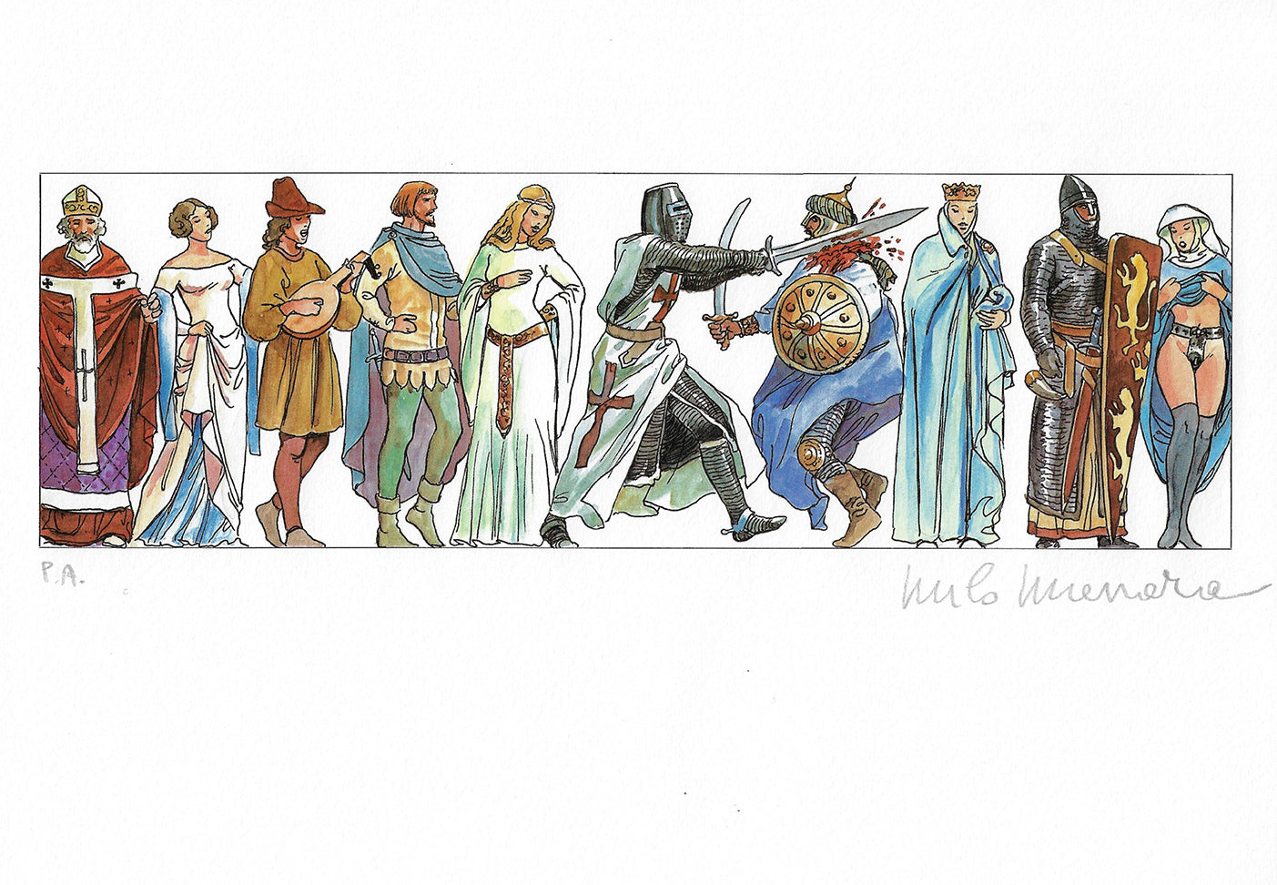 Stampa firmata Bolero soggetto 11 - P.A. -