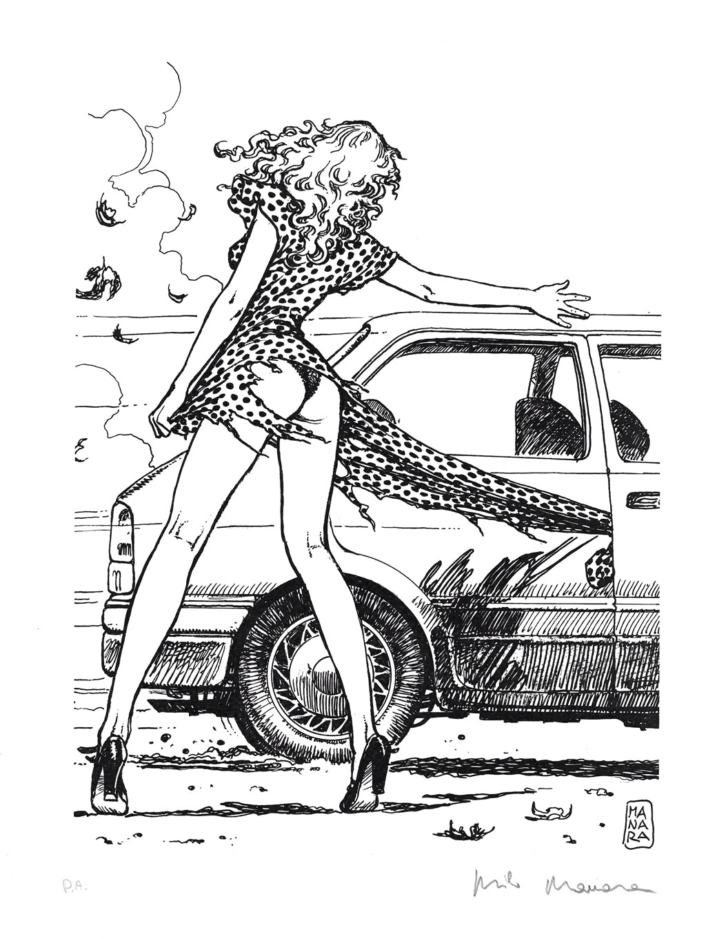 Stampa FIRMATA Dal Portfolio Donne E Motori 1 Soggetto 15