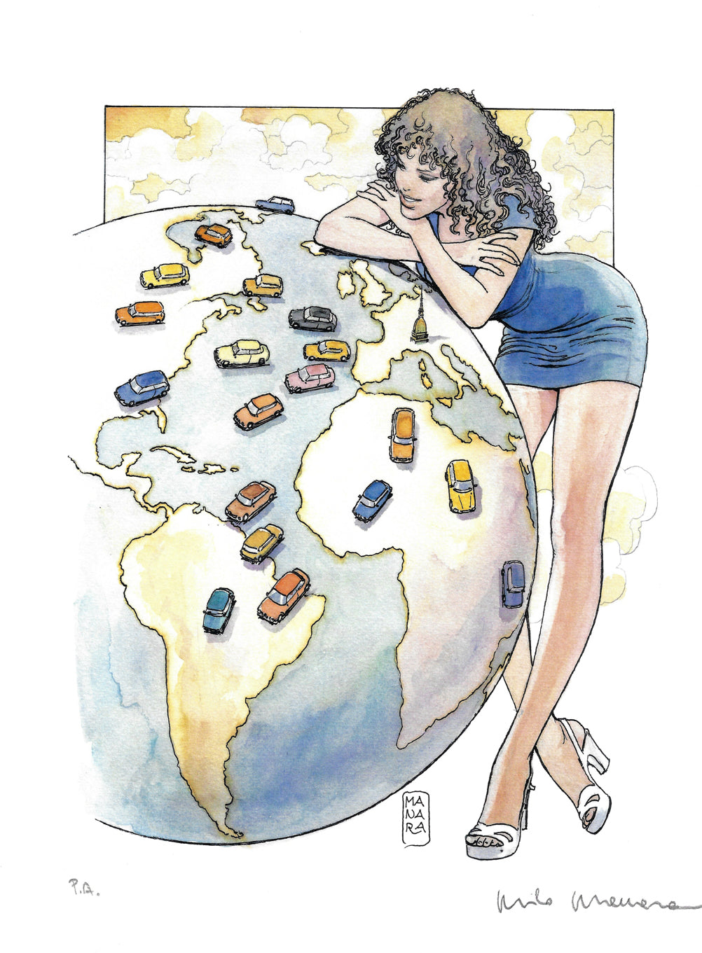 Stampa FIRMATA Dal Portfolio Donne E Motori 1 Soggetto 3