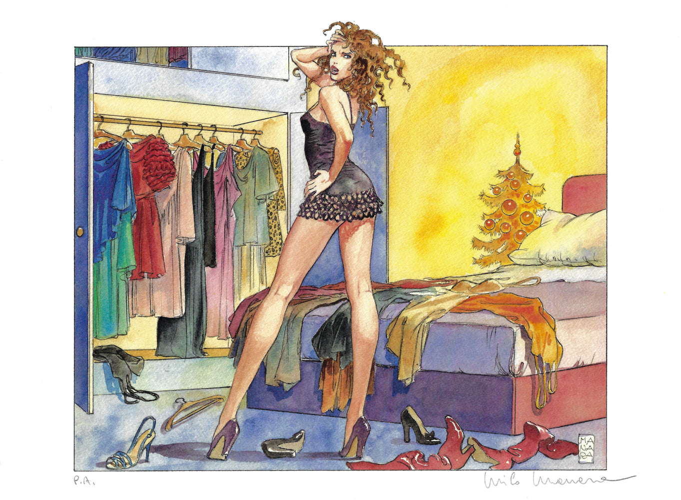 Manara Stampa Firmata Donna e motori 1-6