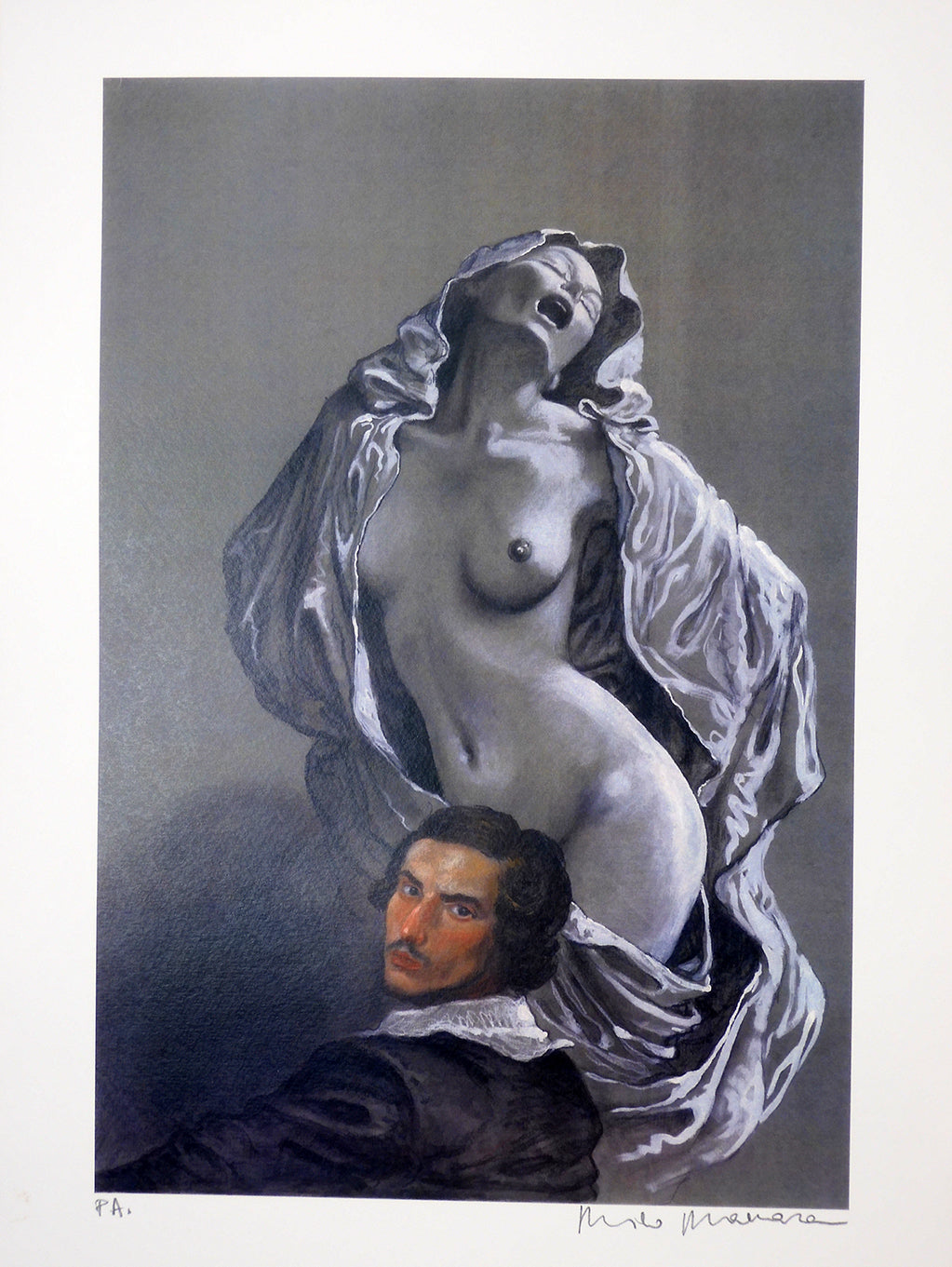 Stampa Firmata Omaggio al pittore Bernini