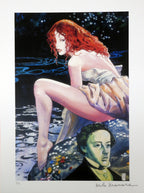 Signed Print Homage to the painter Millais