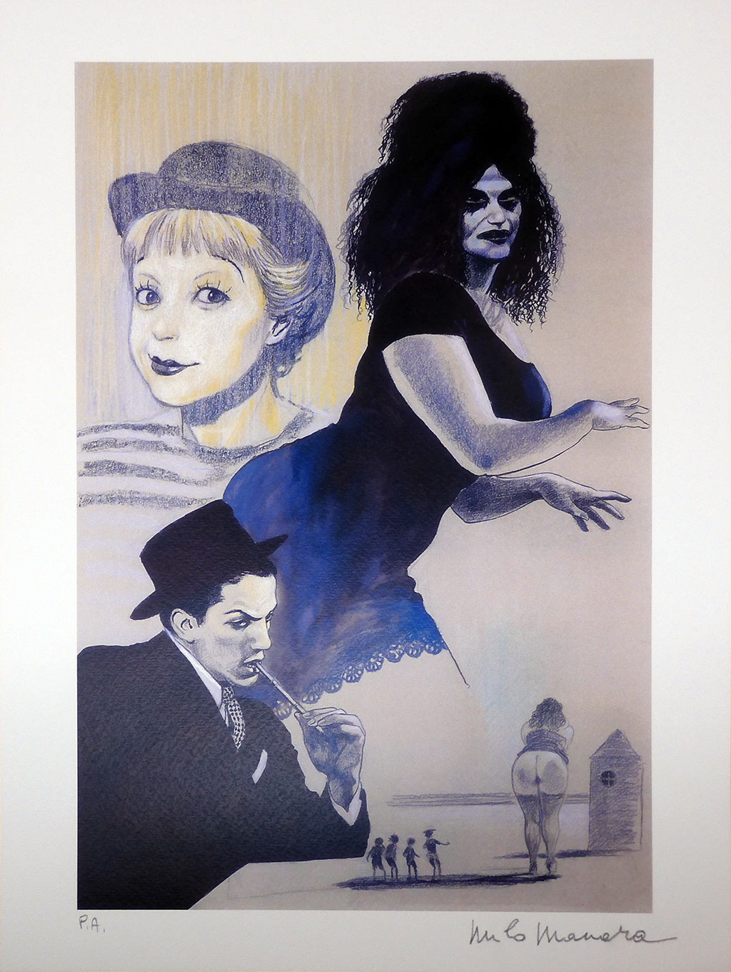 Stampa Firmata Omaggio a Federico Fellini Amarcord