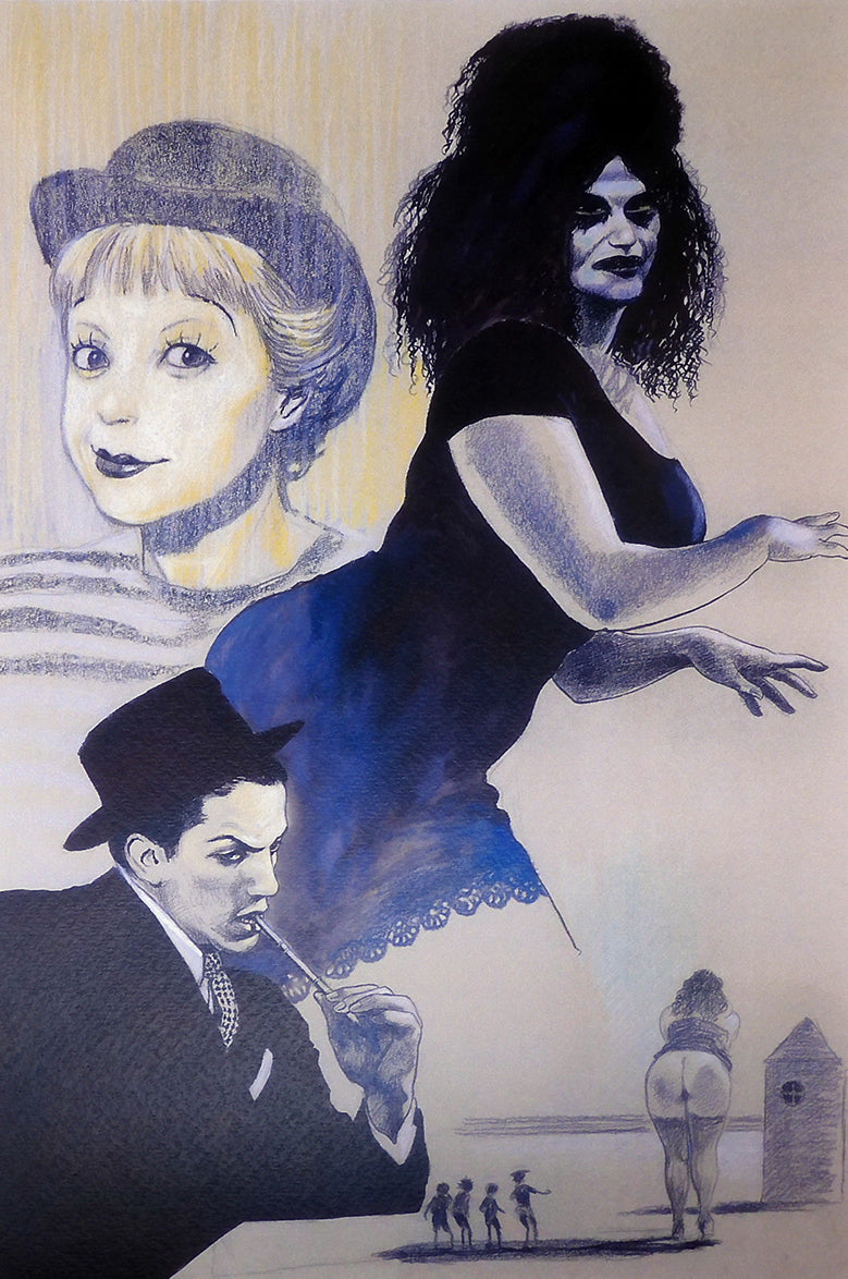 Stampa Firmata Omaggio a Federico Fellini Amarcord