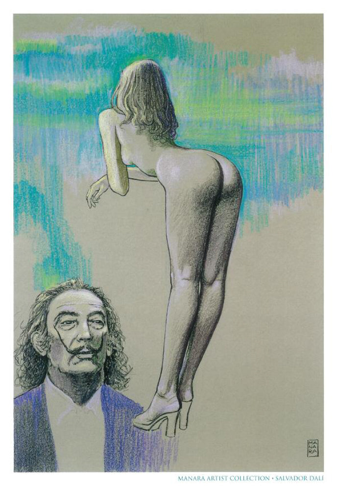 Manara Portfolio Tutte Le Stampe Non Firmate il Pittore e la Modella