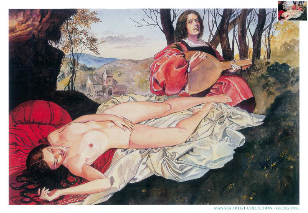 Manara Portfolio Tutte Le Stampe Non Firmate il Pittore e la Modella