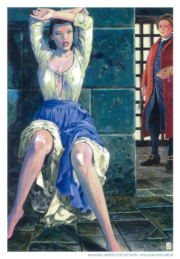 Manara Portfolio Tutte Le Stampe Non Firmate il Pittore e la Modella