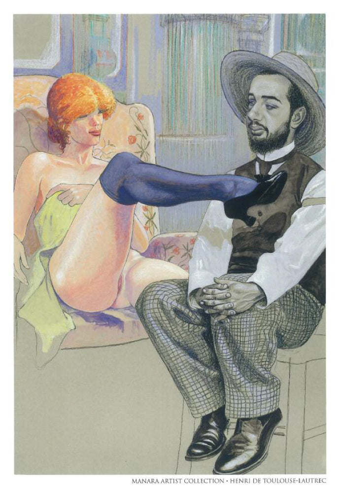 Manara Portfolio Tutte Le Stampe Non Firmate il Pittore e la Modella