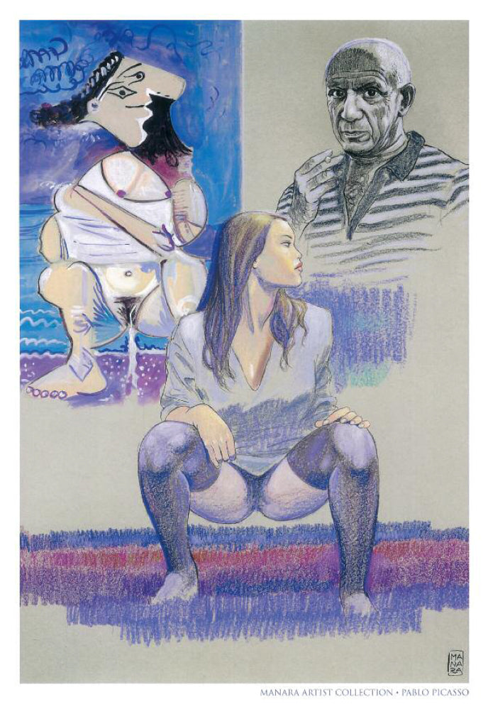 Manara Portfolio Tutte Le Stampe Non Firmate il Pittore e la Modella