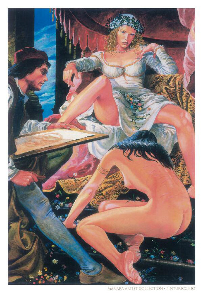 Manara Portfolio Tutte Le Stampe Non Firmate il Pittore e la Modella