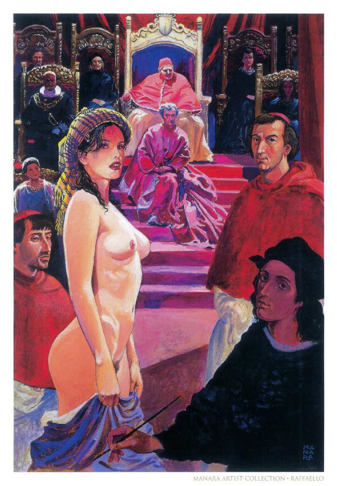 Manara Portfolio Tutte Le Stampe Non Firmate il Pittore e la Modella