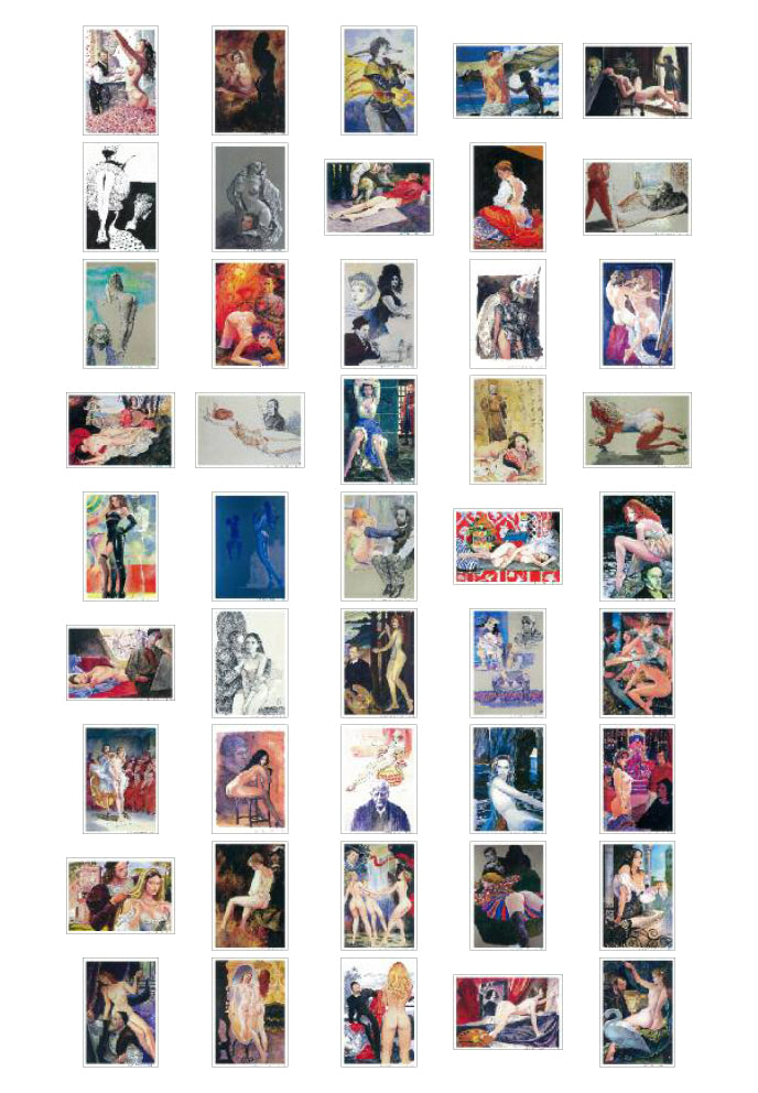 Manara Portfolio Tutte Le Stampe Non Firmate il Pittore e la Modella