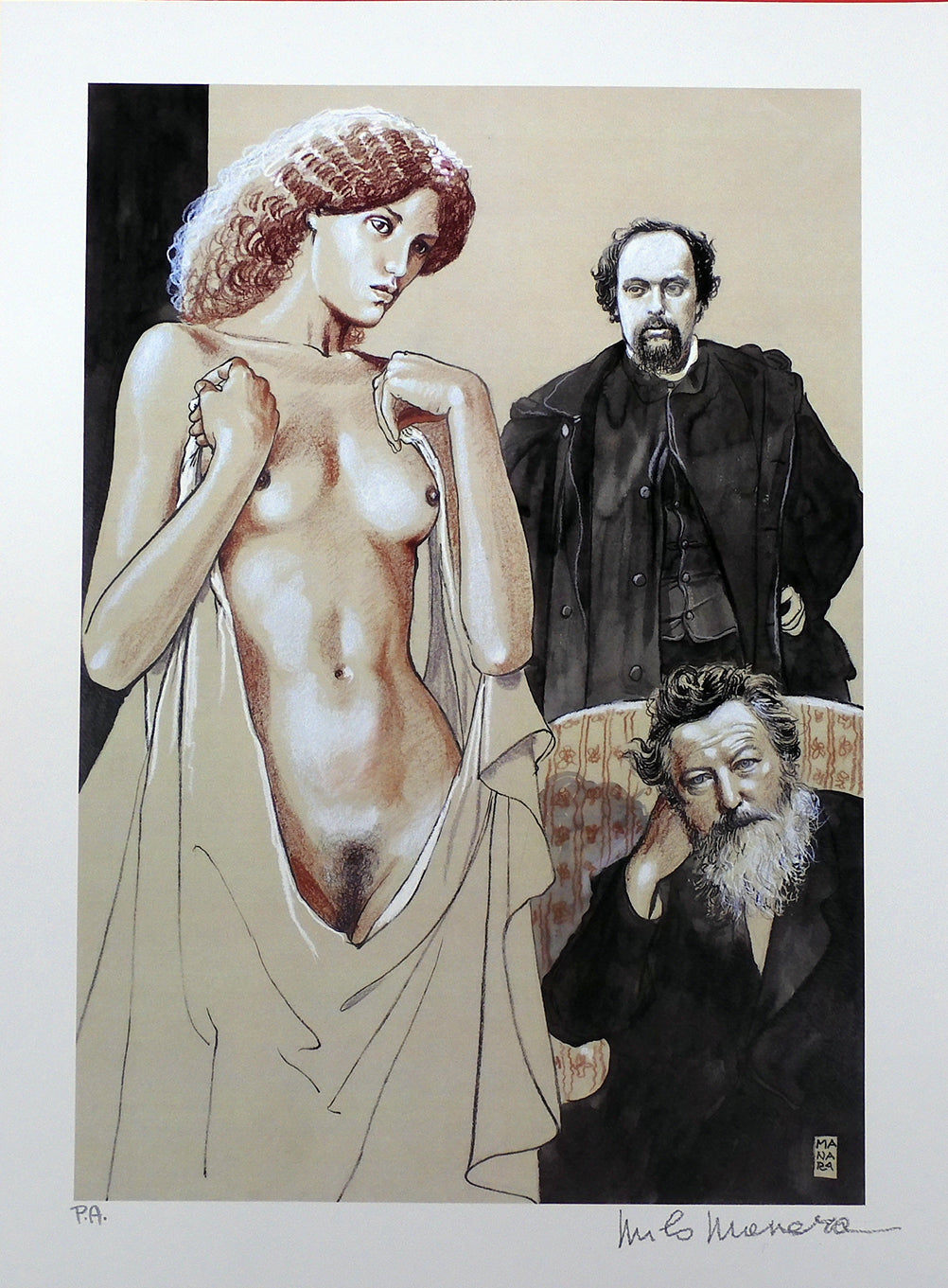 Stampa Firmata Pittori Morris Rossetti