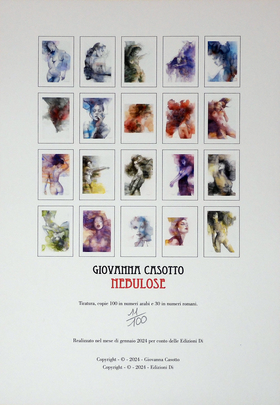 Casotto Portfolio Nebulose con Bacio originale P.A.
