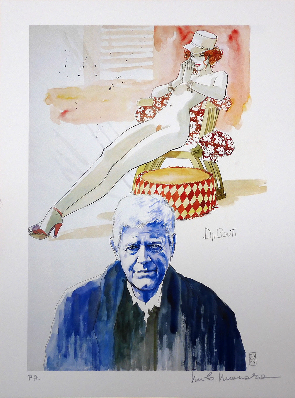 Stampa Firmata Omaggio A Hugo Pratt