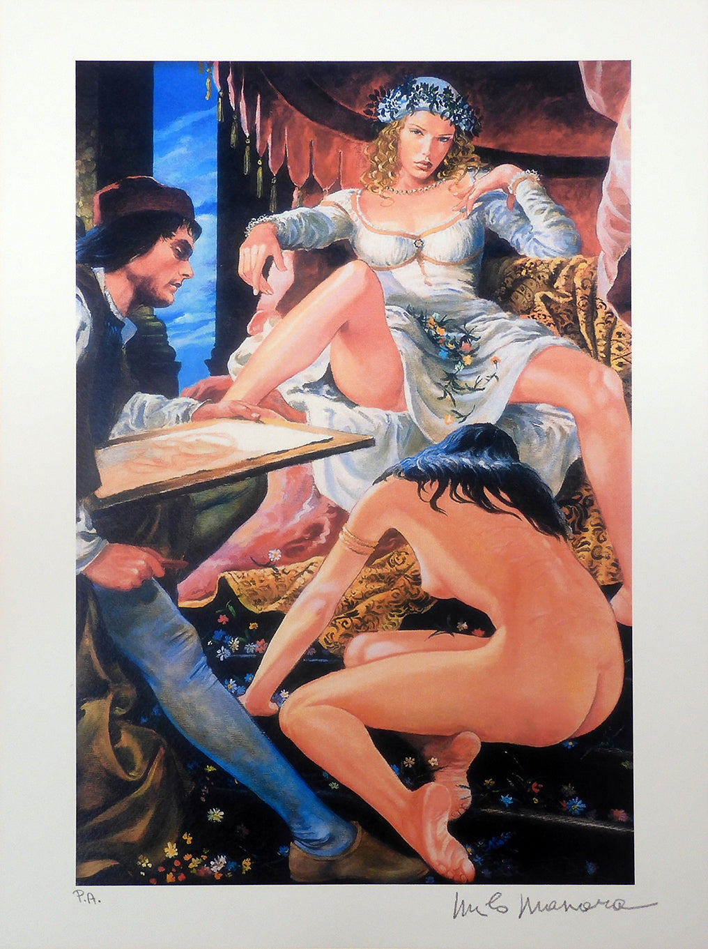 Stampa Firmata Omaggio al pittore Pinturicchio