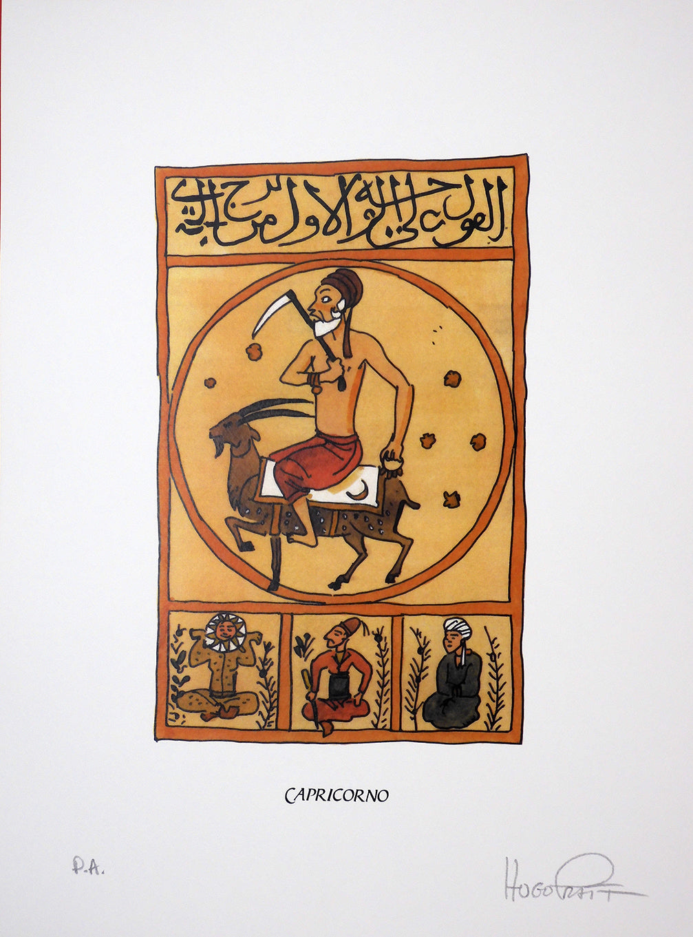 Stampa Pratt Astrologia Capricorno Firmata - P.A. -