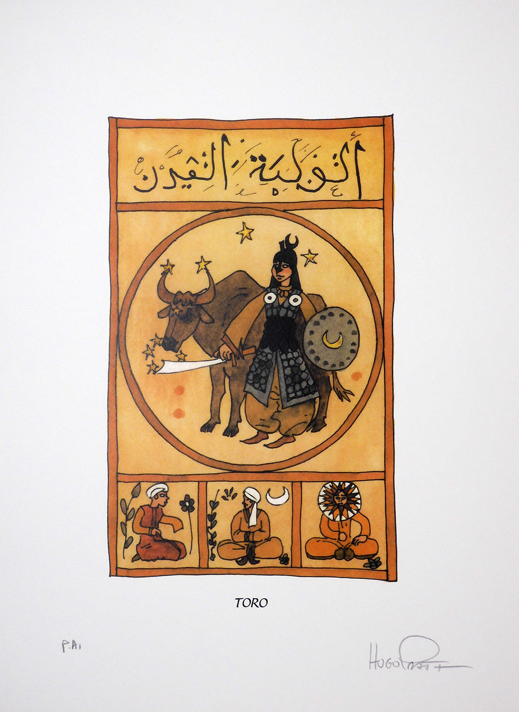 Stampa Pratt Astrologia Toro Firmata - P.A. -