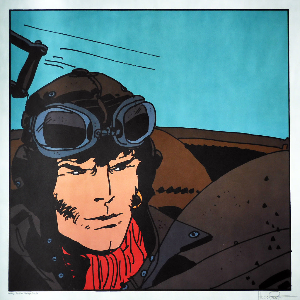 Stampa Corto Maltese Aviatore  Firmata