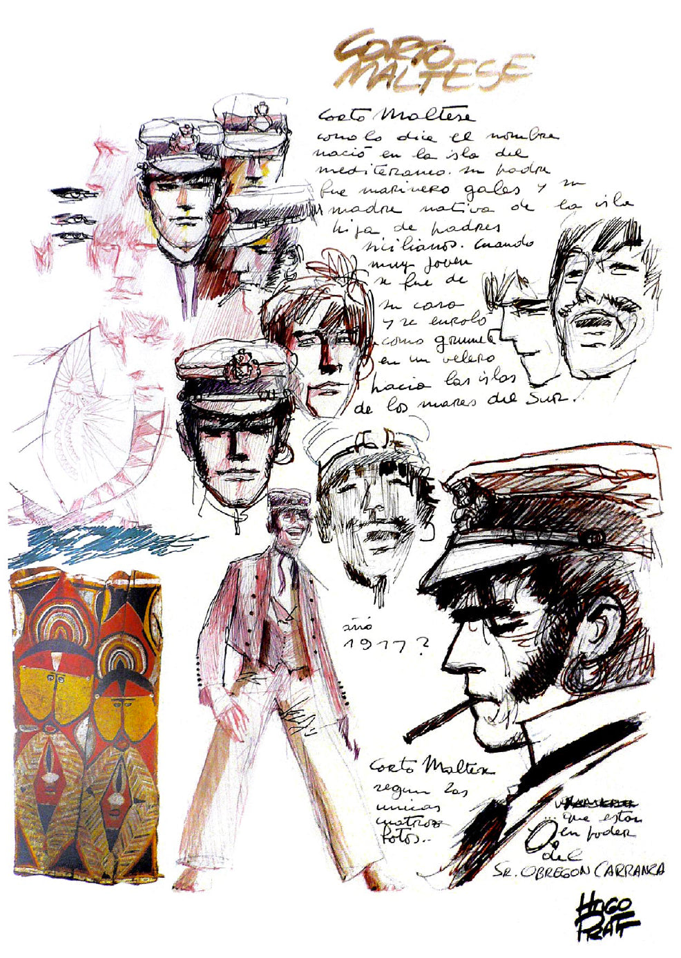 Raccolta Stampe Corto Maltese Poster Sgt. Kirk