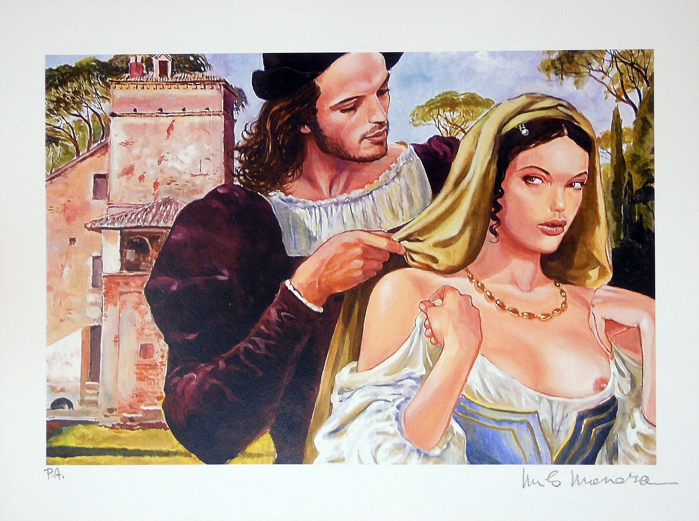 Stampa Firmata Omaggio al pittore Raffaello 1