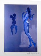 Signed Print Homage to the painter Yves Klein