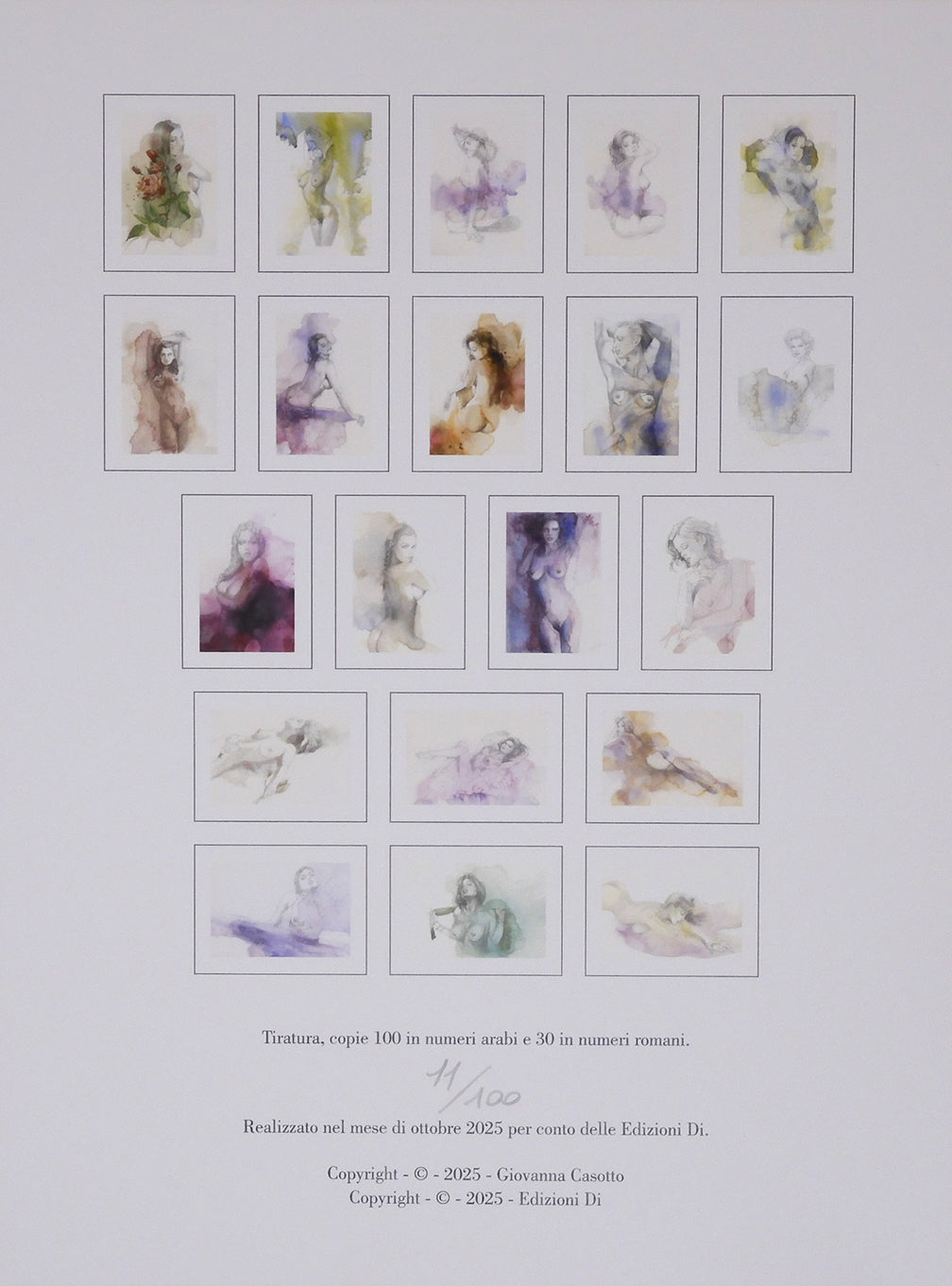 Casotto Portfolio Watercolors with original drawing 1