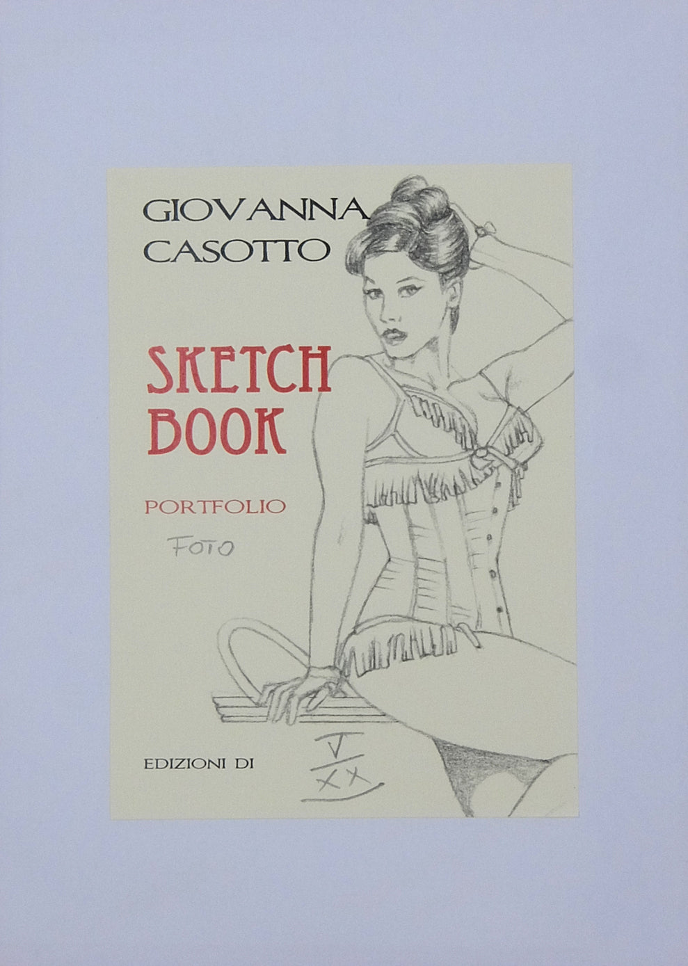 Portfolio Sketch Book con Disegno Originale N ° 25 - P.A. -