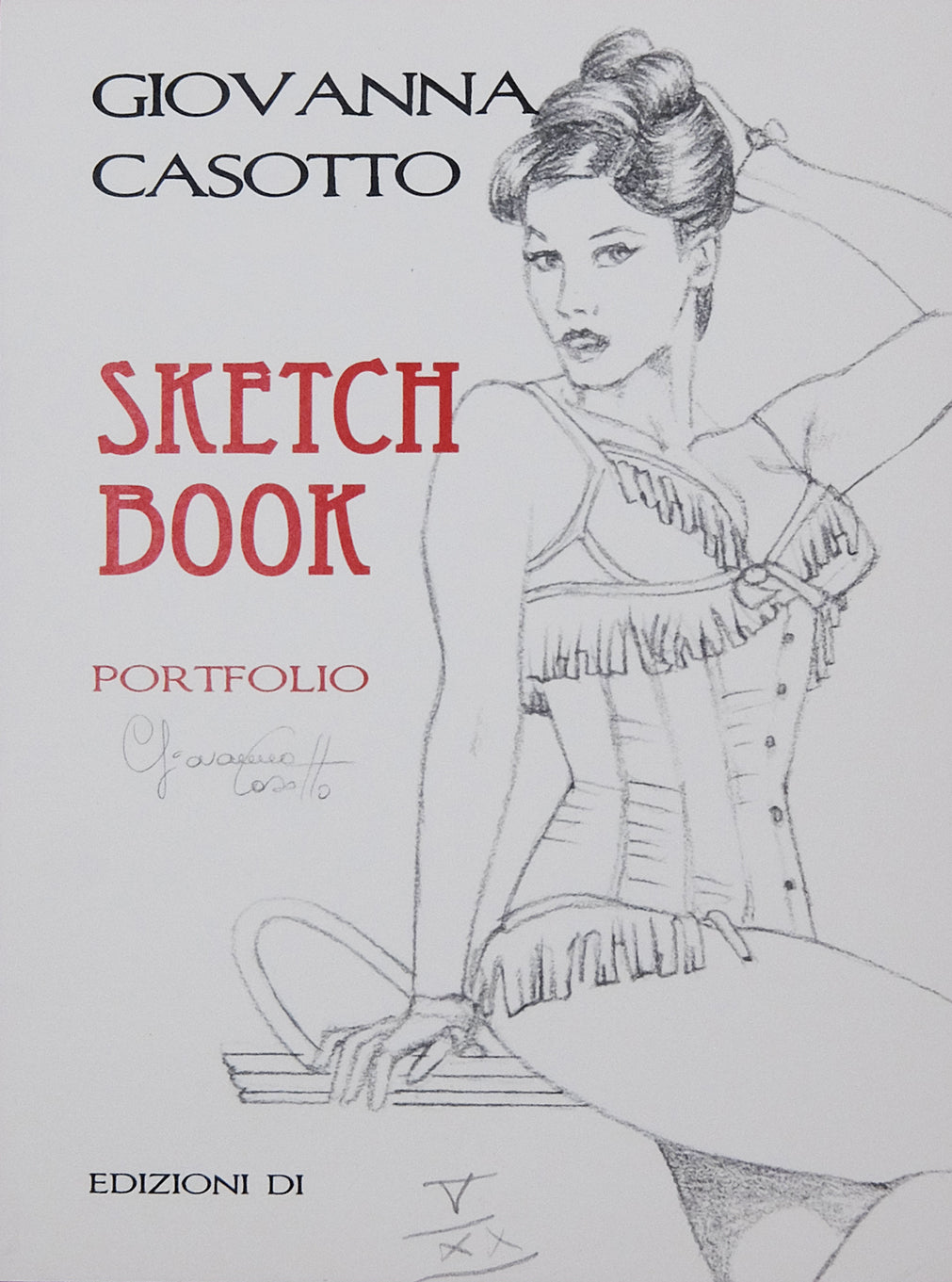 Portfolio Sketch Book con Disegno Originale N ° 25 - P.A. -
