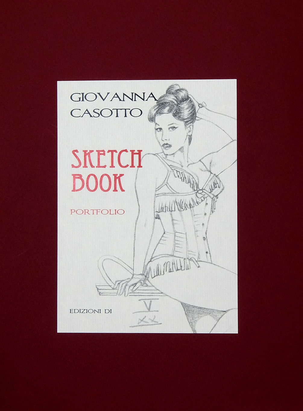 Portfolio Sketch Book con Disegno Originale N ° 33 - P.A. -