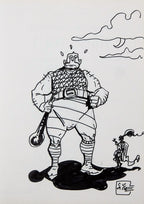 Morgante volume with original drawing.