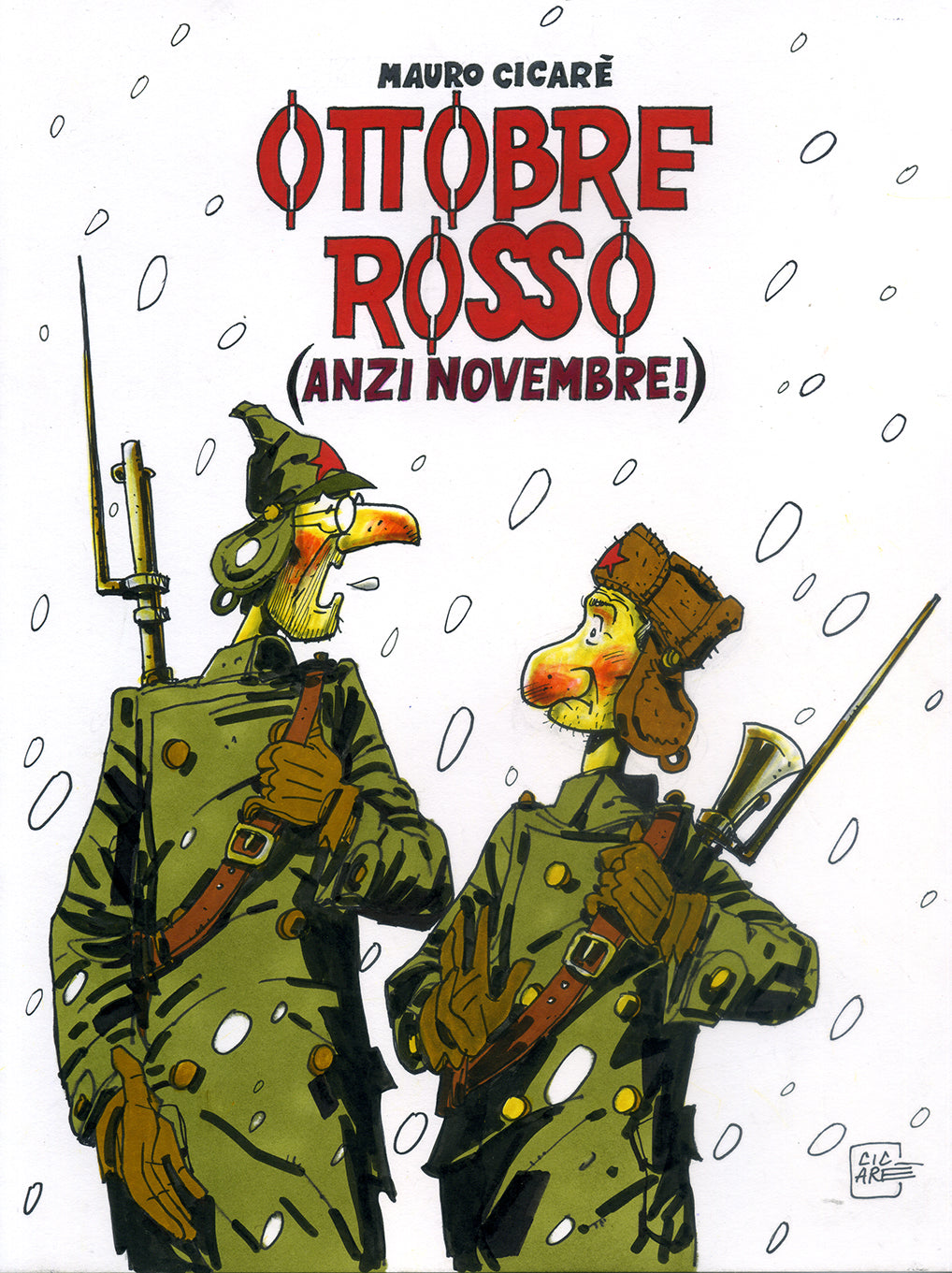 Cicarè Volume Ottobre rosso (anzi novembre). con disegno originale