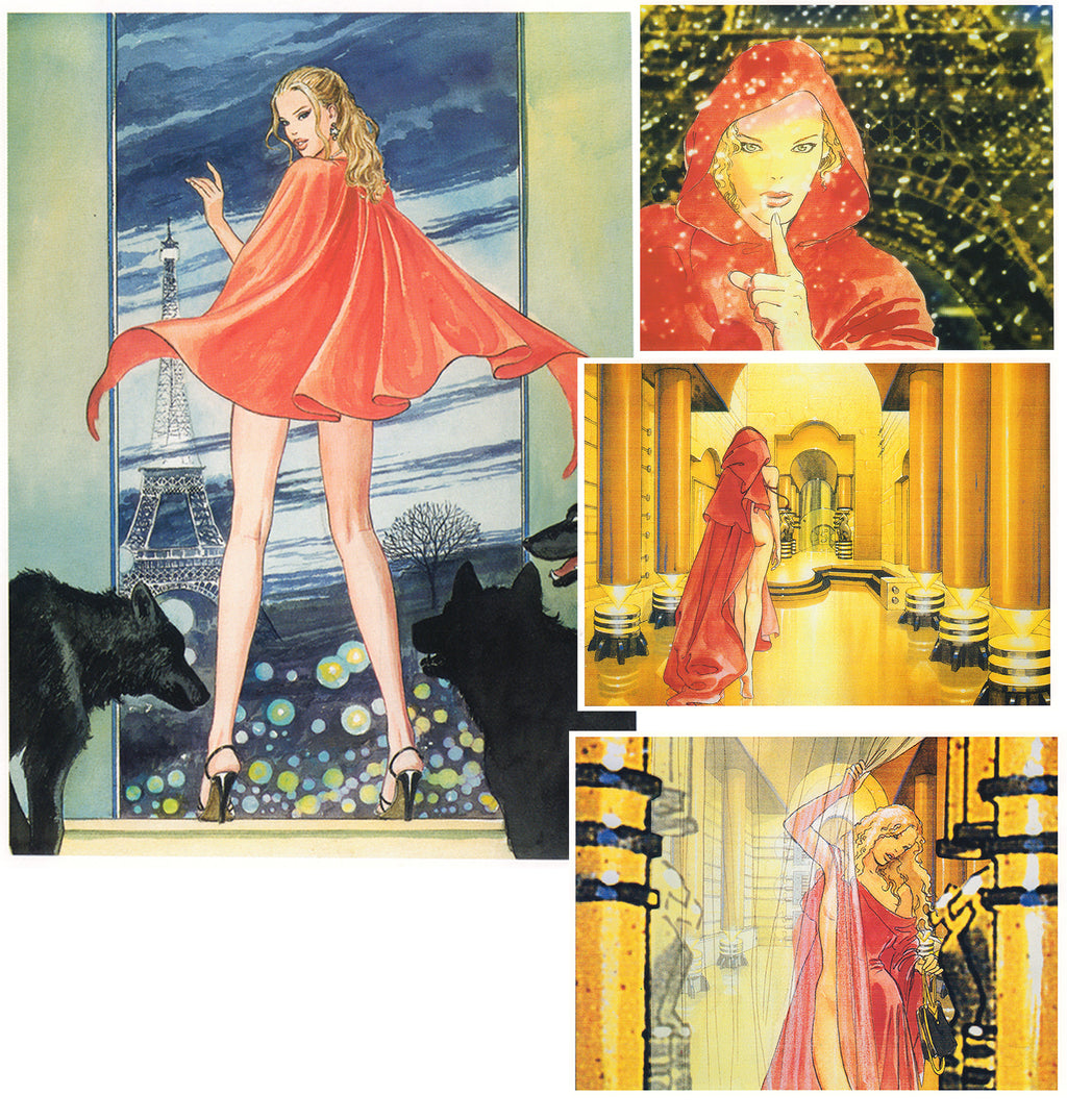 Manara 4 Stampe Cappuccetto Rosso Non Firmate