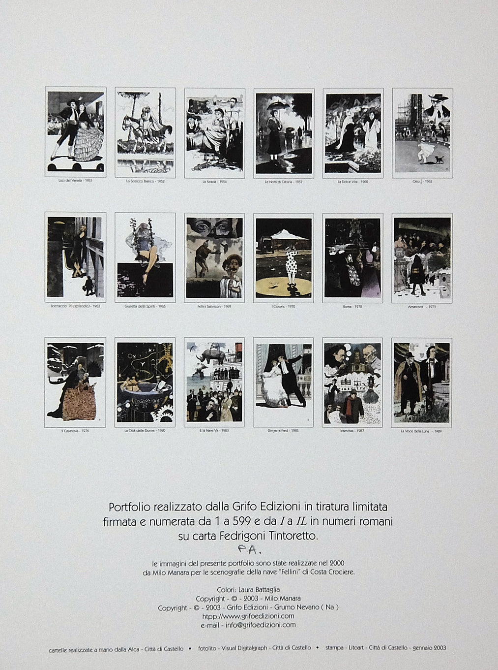 Portfolio Fellini - P.A. - - Grifo Edizioni