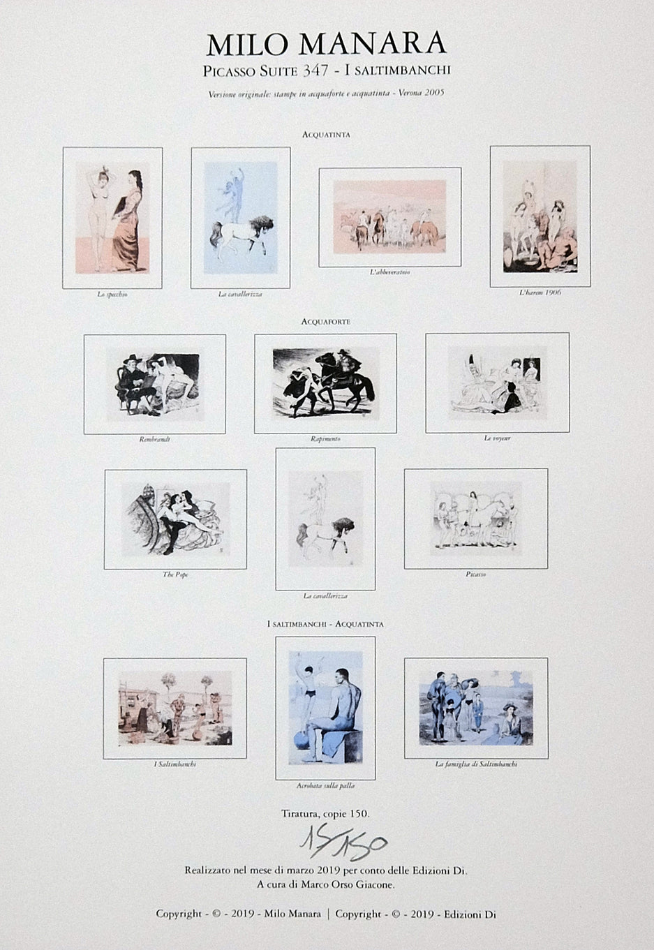 Portfolio Picasso 347 Numerato non Firmato - Grifo Edizioni