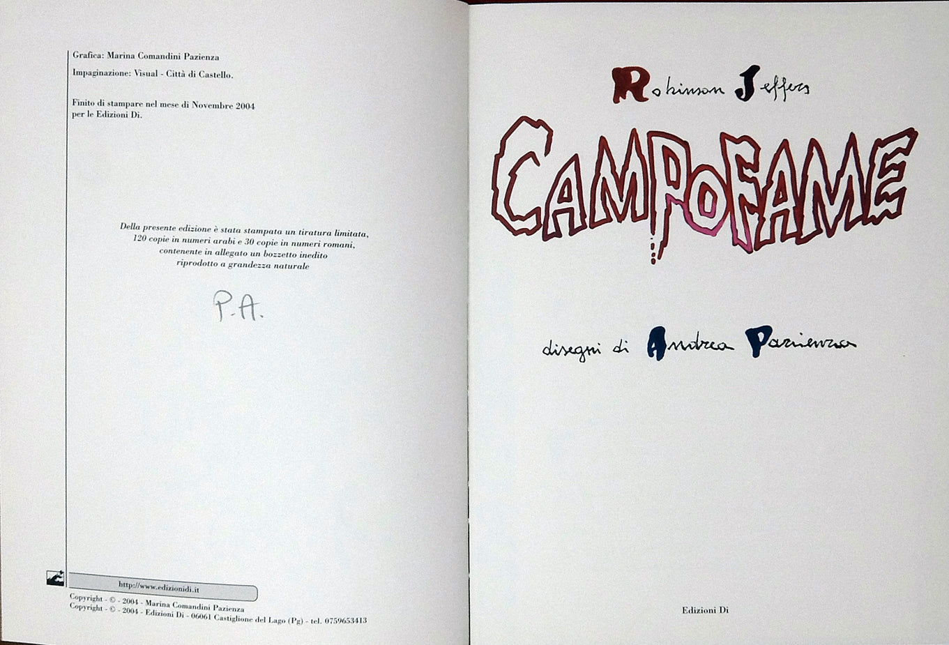 Volume Campofame Limited - Grifo Edizioni