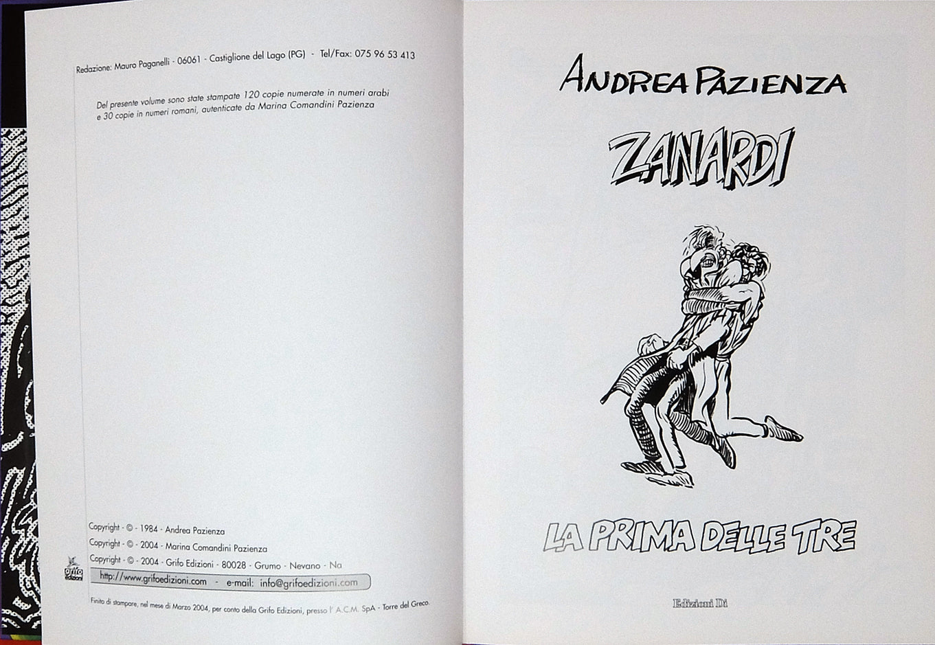 Volume Zanardi La Prima Delle Tre - Grifo Edizioni