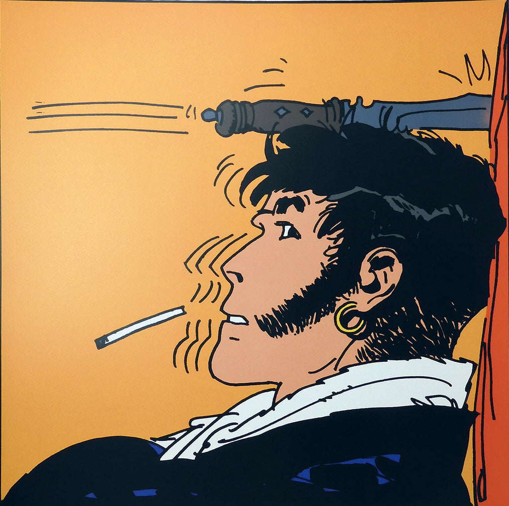 Stampa Corto Maltese Coltello Firmata