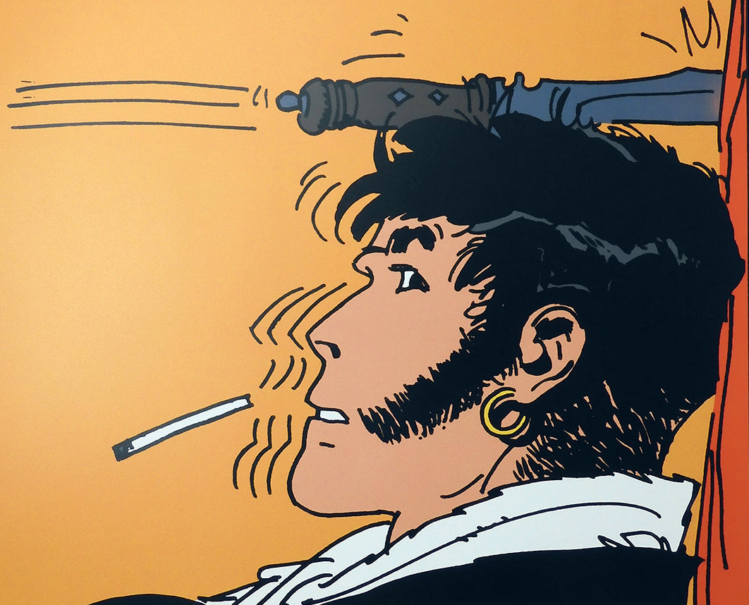 Stampa Corto Maltese Coltello Firmata