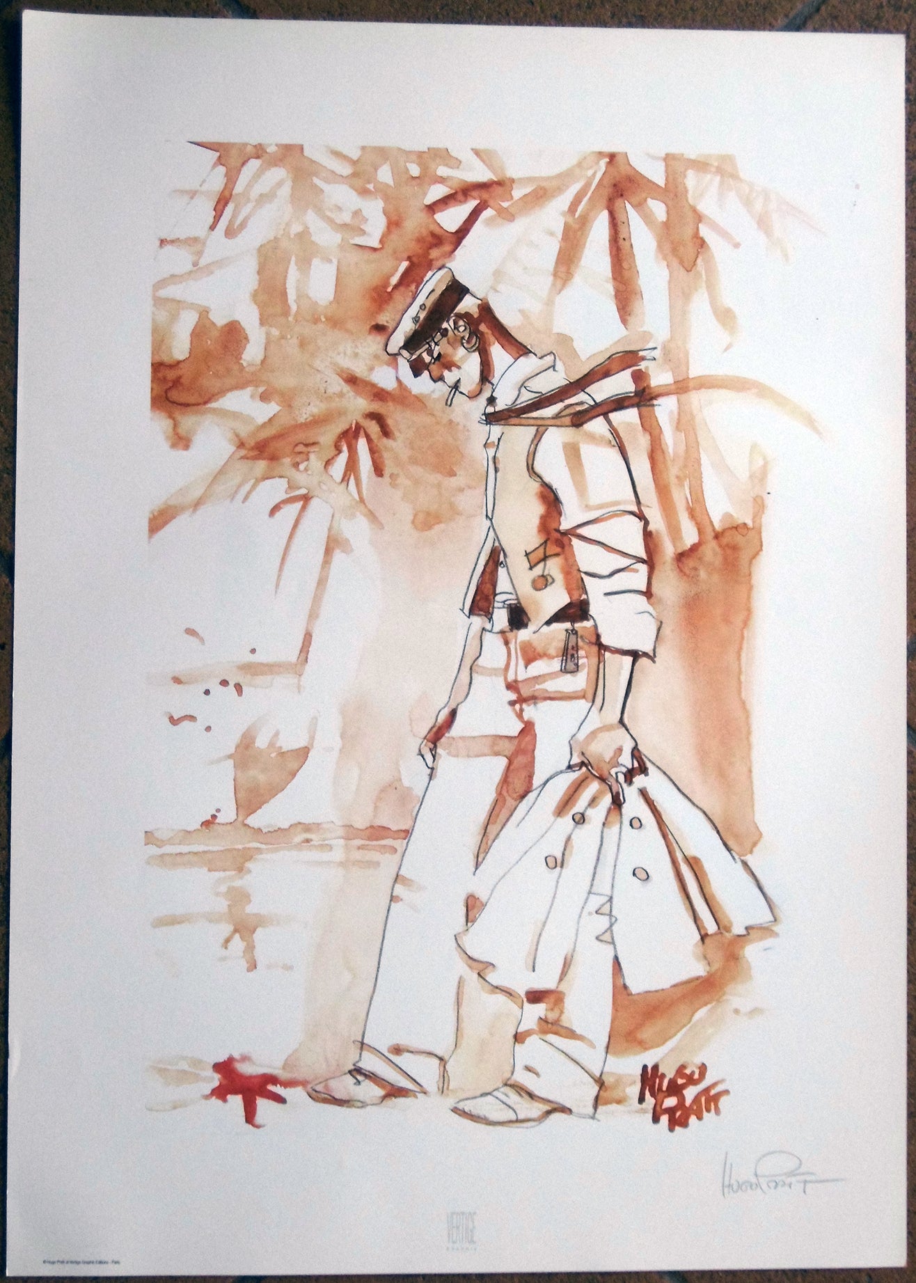 Poster Corto Maltese Seppia Firmato - Grifo Edizioni