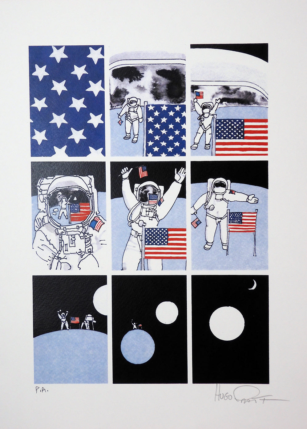 Stampa Corto Maltese Lune Soggetto 1 Firmato - P.A. -