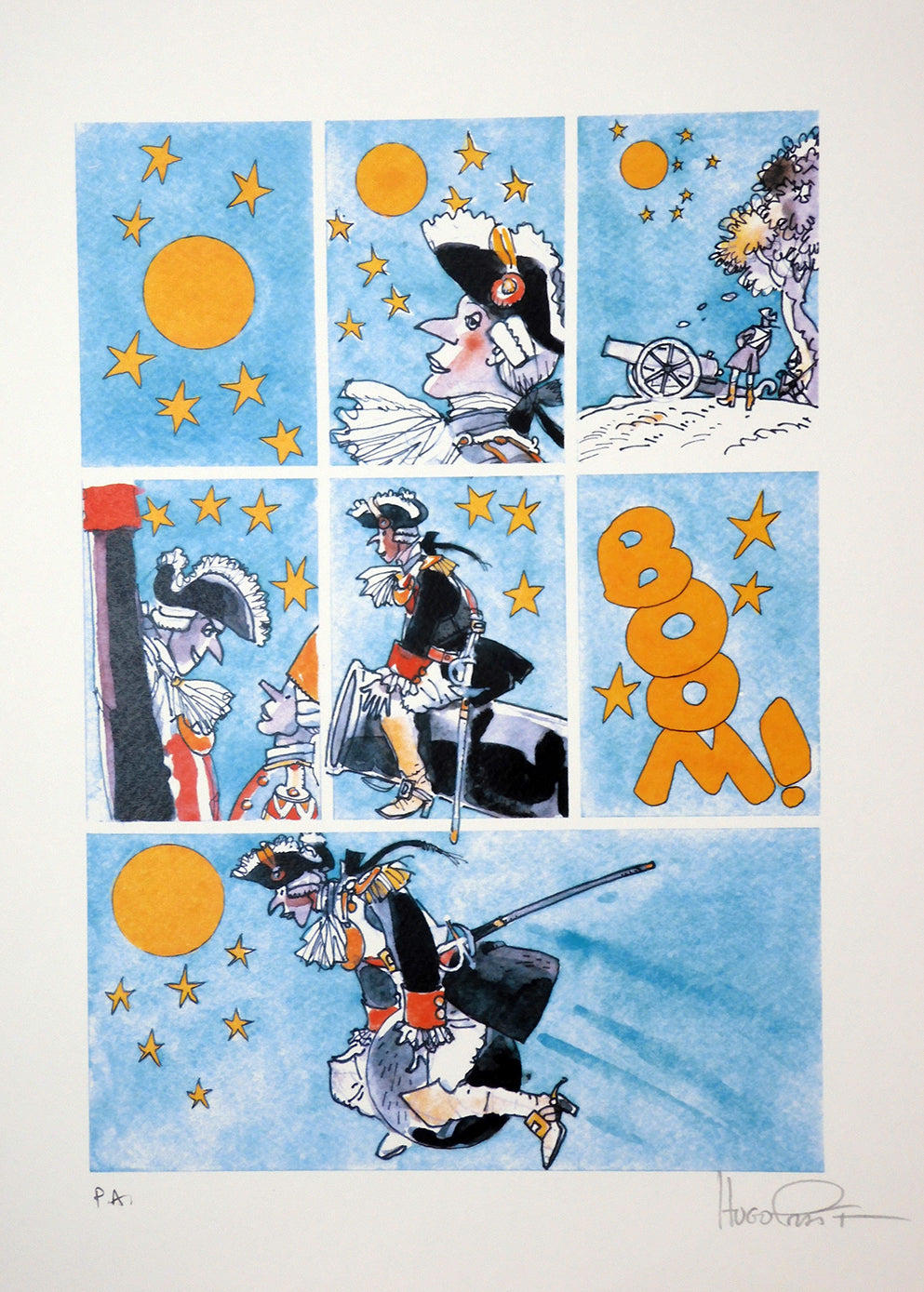 Stampa Corto Maltese Lune Soggetto 10 Firmato - P.A. -