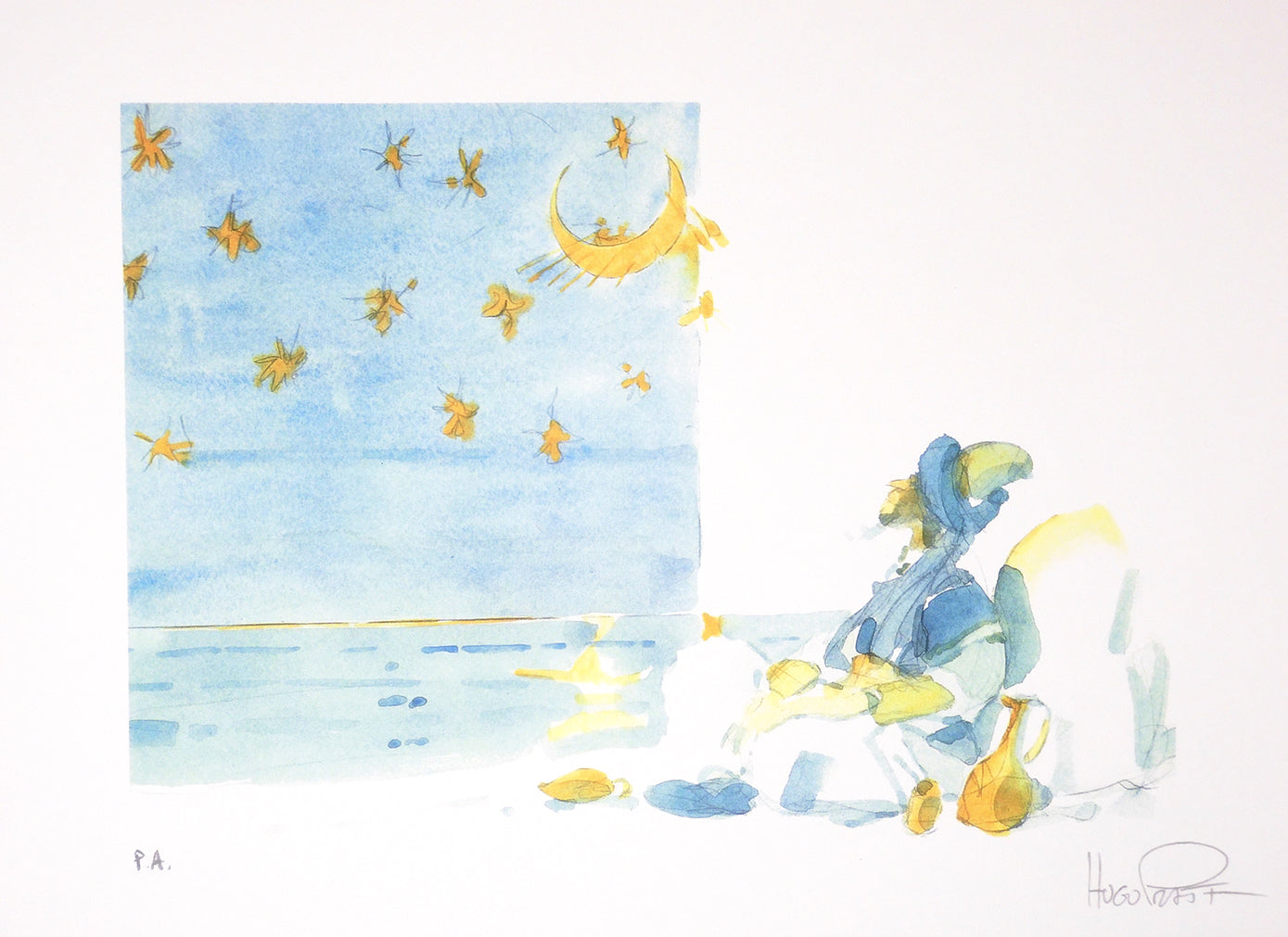 Stampa Corto Maltese Lune Soggetto 5 Firmato - P.A. -