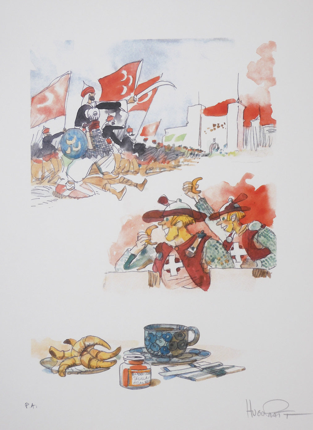 Stampa Corto Maltese Lune Soggetto 7 Firmato - P.A. -