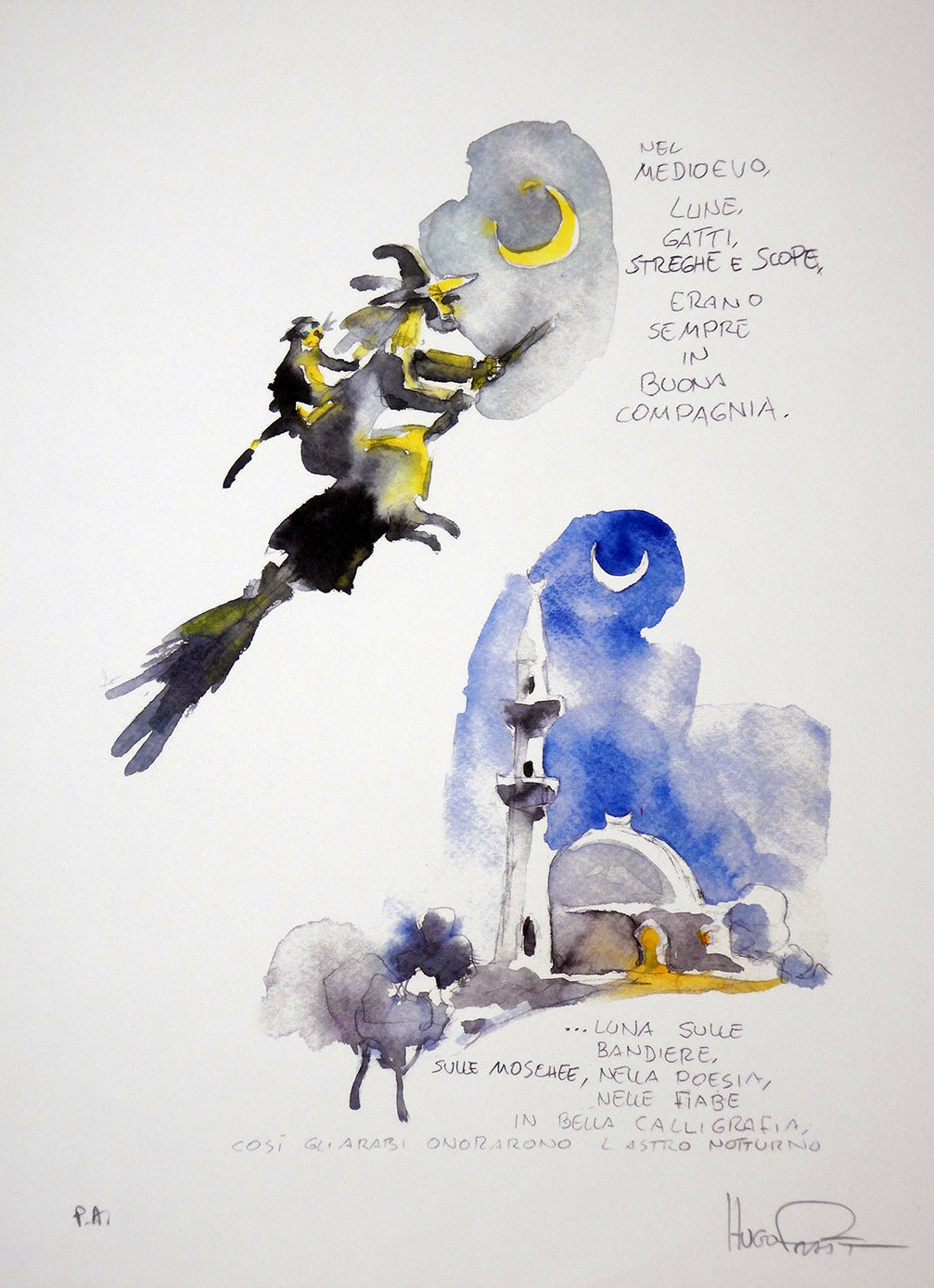 Stampa Corto Maltese Lune Soggetto 8 Firmato - P.A. -