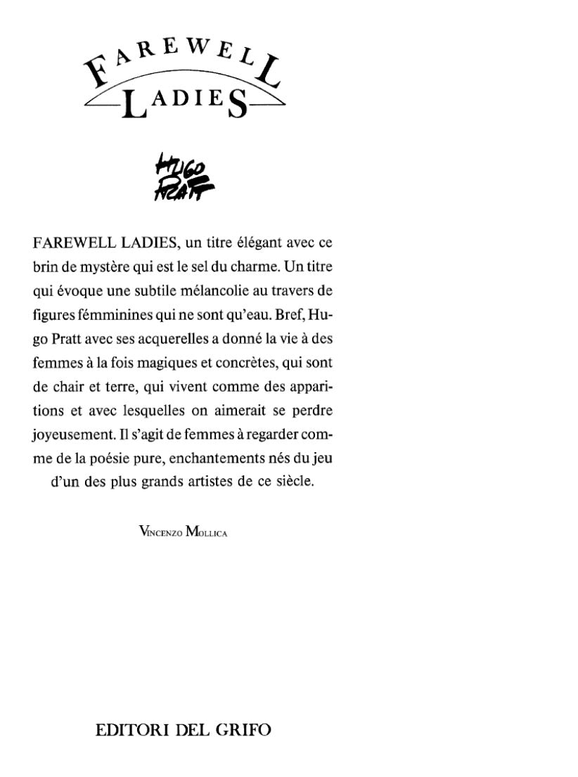 Portfolio Farewell Ladies non Numerato non Fimato - Grifo Edizioni
