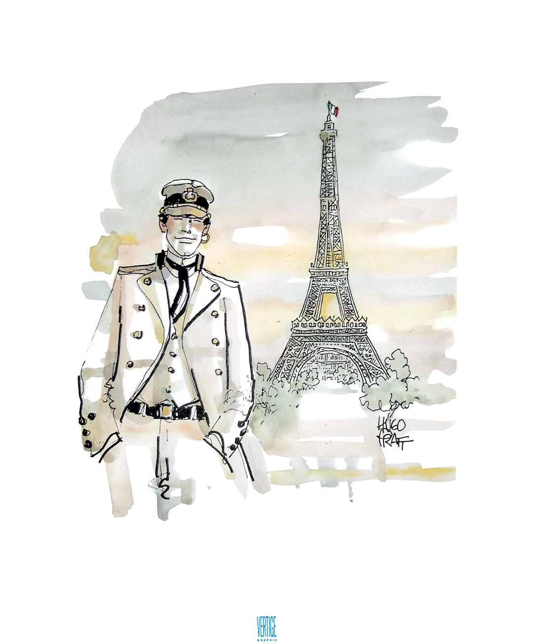 Poster Corto Maltese Parigi non firmato